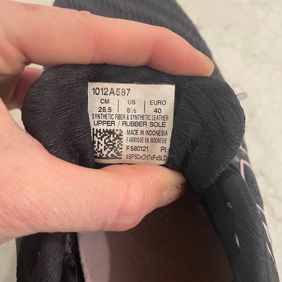 ASICS Gel Nimbus black & lavender running shoes sneakers 8.5 - Picture 6 of 6